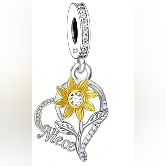 Gnoce bracelet with 925 silver Niece dangle charm and safety chain - Picture 7 of 7